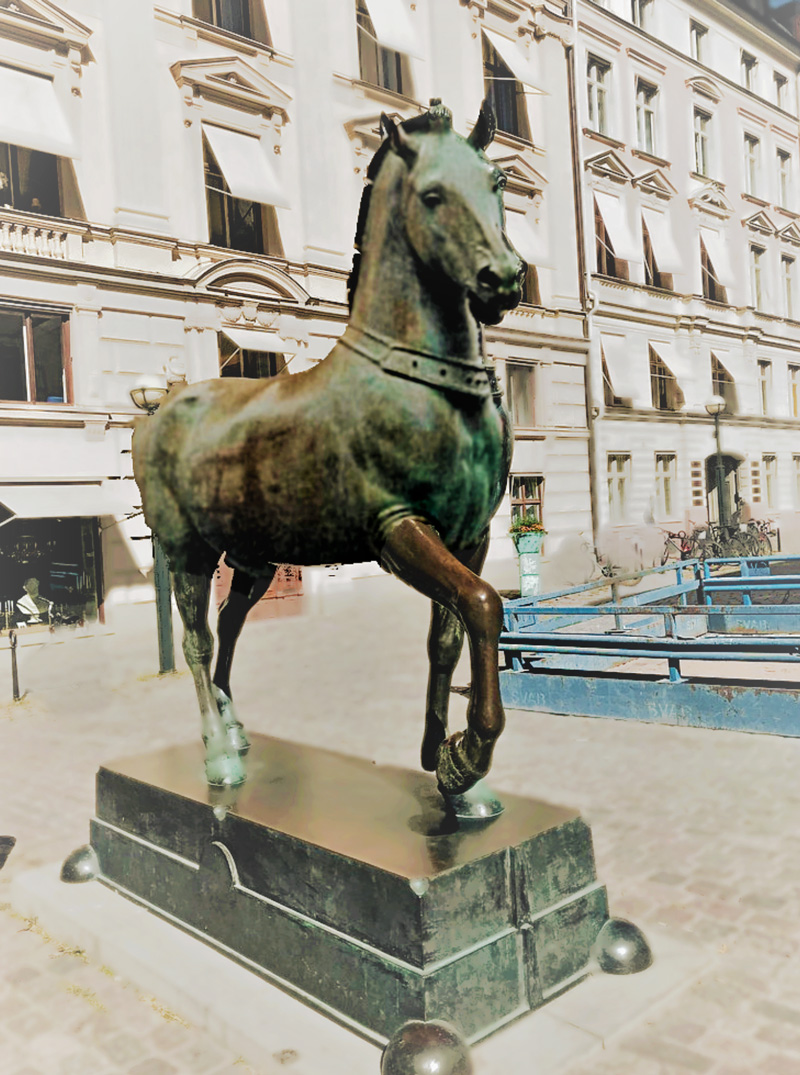 One of two horses from the Triumphal Quadriga